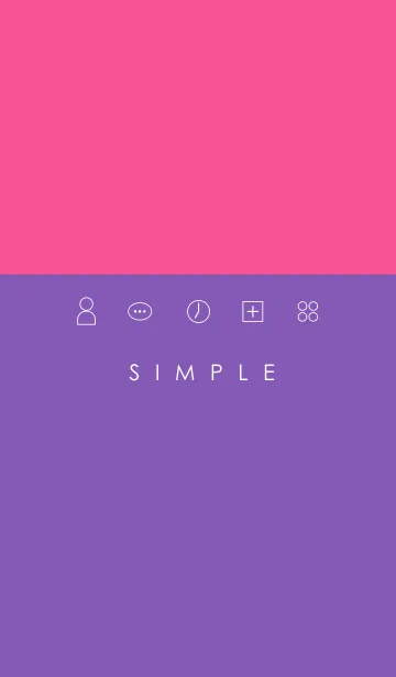 [LINE着せ替え] シンプル（ピンク パープル）V.2の画像1