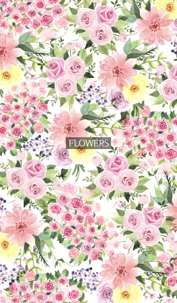 [LINE着せ替え] water color flowers_171の画像1