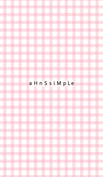 [LINE着せ替え] ahns simple_080_pink checkの画像1