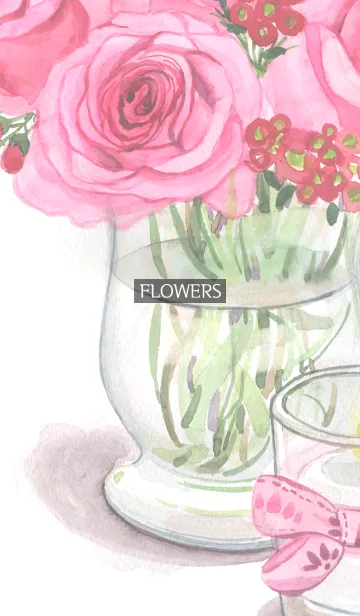 [LINE着せ替え] water color flowers_176の画像1