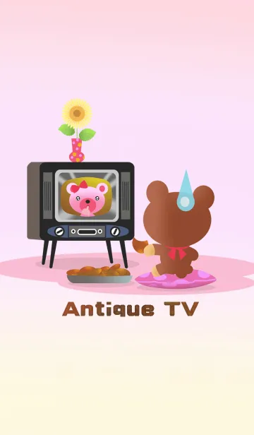 [LINE着せ替え] アンティークテレビの画像1