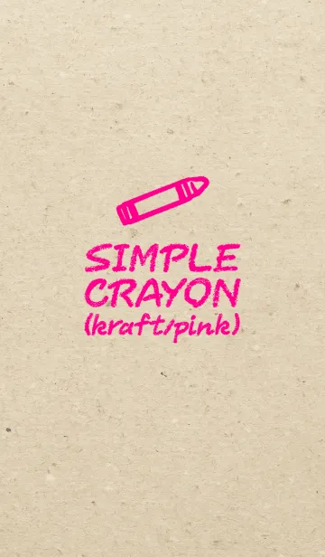 [LINE着せ替え] SIMPLE CRAYON <kraft/pink>の画像1