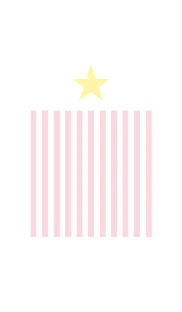 [LINE着せ替え] Pink stripe ＆ star.の画像1