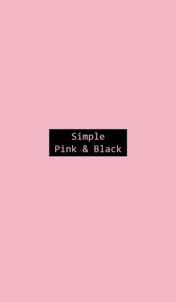 [LINE着せ替え] Simple Pink ＆ Black.の画像1