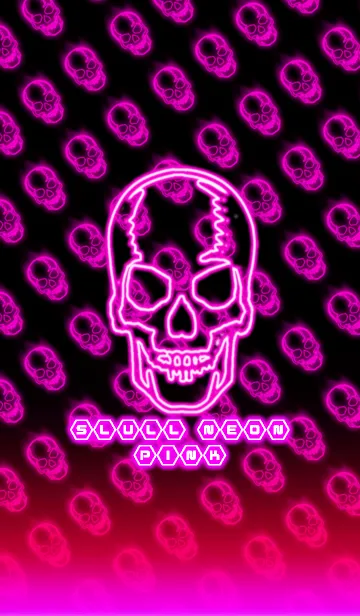 [LINE着せ替え] SKULL NEON PINK 3の画像1