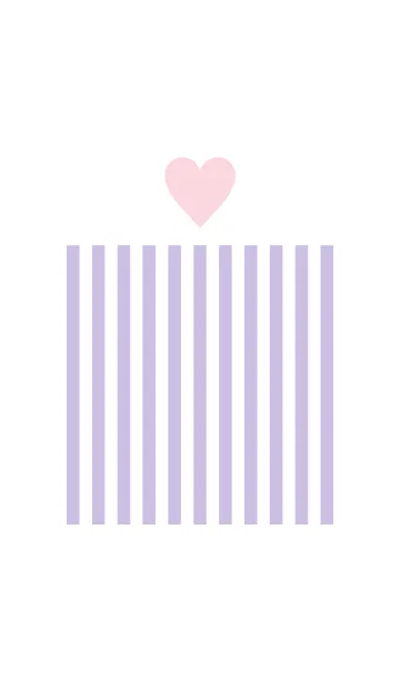 [LINE着せ替え] Purple stripes ＆ pink heart.の画像1