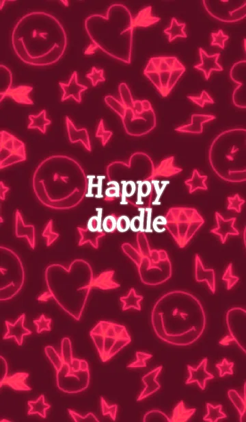 [LINE着せ替え] Happy doodleの画像1