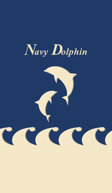 [LINE着せ替え] Navy Dolphinの画像1