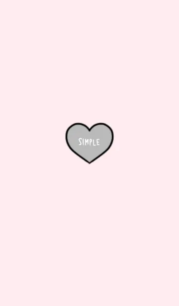 [LINE着せ替え] simple pink and gray heartの画像1