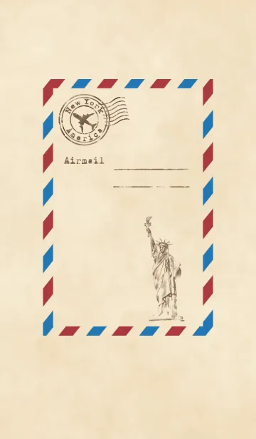 [LINE着せ替え] Airmail New York America Ver.の画像1