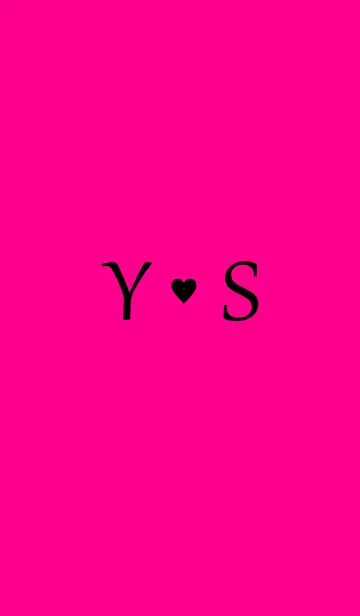 [LINE着せ替え] Initial "Y ＆ S" Vivid pink ＆ black.の画像1