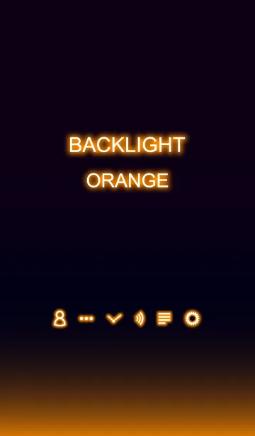 [LINE着せ替え] Backlight Orangeの画像1