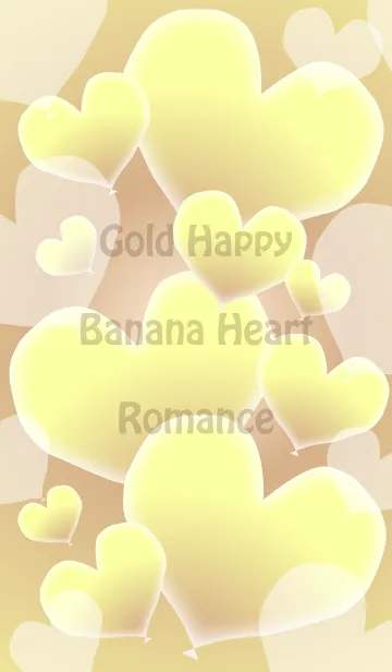 [LINE着せ替え] Gold Happy Banana Heart Romanceの画像1