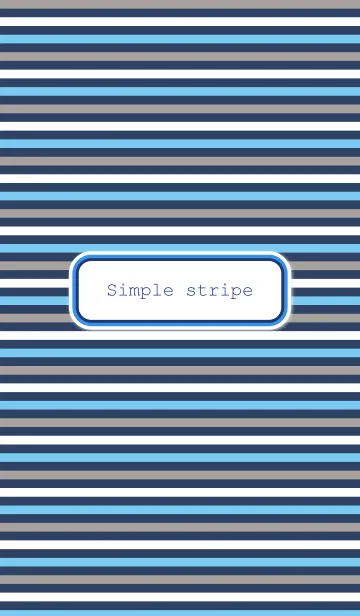 [LINE着せ替え] Simple stripe " Navy blue "の画像1