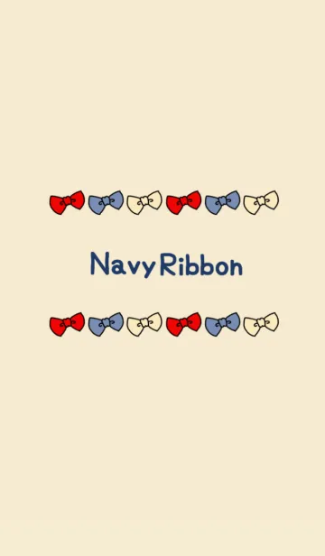 [LINE着せ替え] Girly Navy Ribbonの画像1