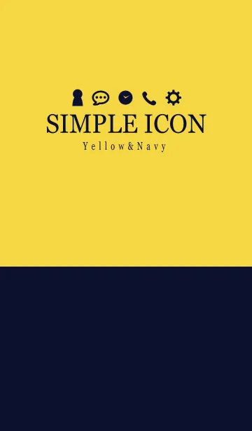 [LINE着せ替え] SIMPLE ICON Yellow＆Navyの画像1