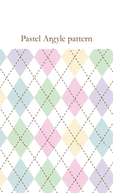 [LINE着せ替え] Pastel Argyle pattern.の画像1