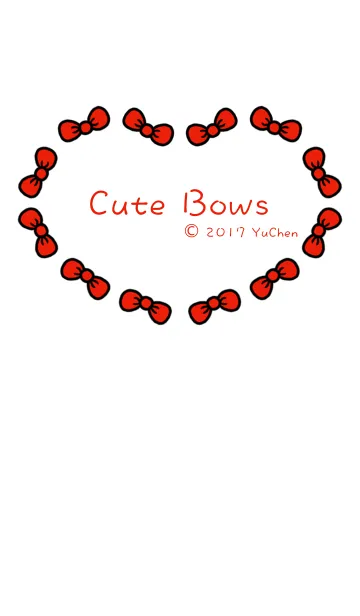 [LINE着せ替え] Cute Bows 5の画像1