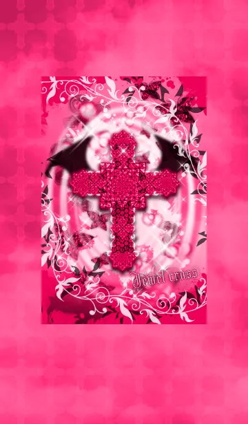 [LINE着せ替え] Jewel cross -Devil's vivid pink-の画像1