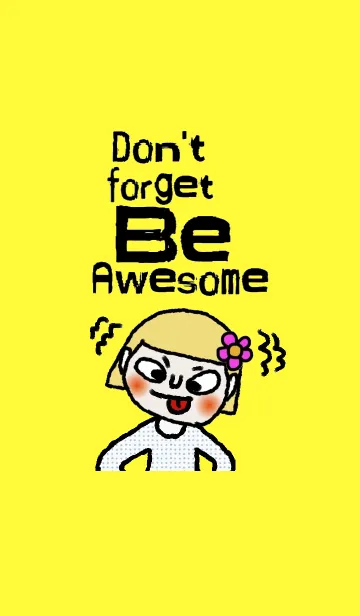 [LINE着せ替え] Lisa, Don't forget to be awesomeの画像1