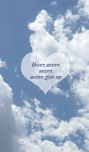 [LINE着せ替え] Never,give up***青い空の画像1