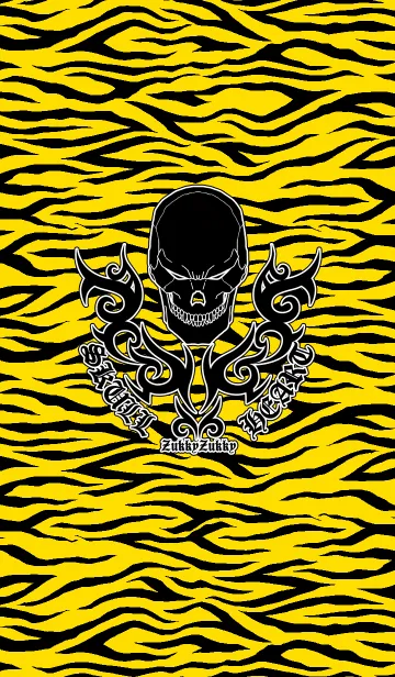 [LINE着せ替え] SKULLHEART2 ZEBRA YELLOWの画像1