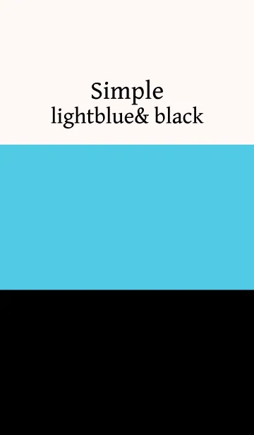 [LINE着せ替え] Simple lightblue ＆ black.の画像1