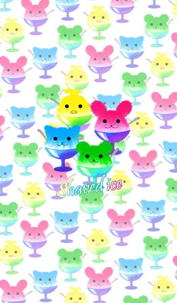 [LINE着せ替え] Shaved ice pattern -Animal-の画像1