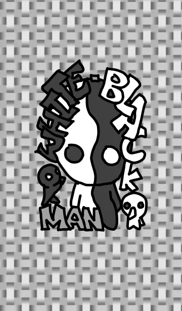 [LINE着せ替え] white-black manの画像1