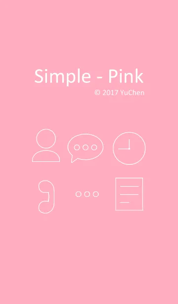 [LINE着せ替え] Simple - Pinkの画像1