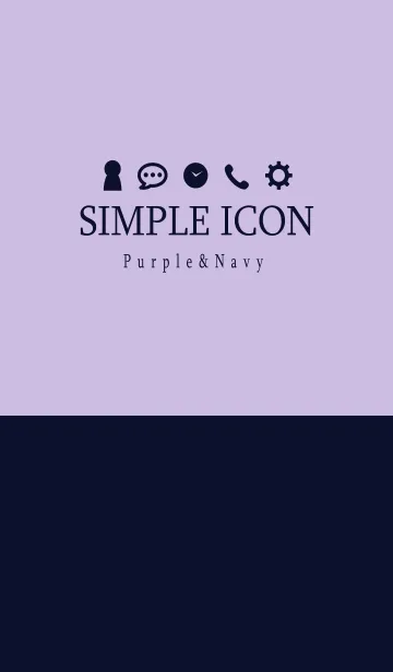 [LINE着せ替え] SIMPLE ICON Purple＆Navyの画像1