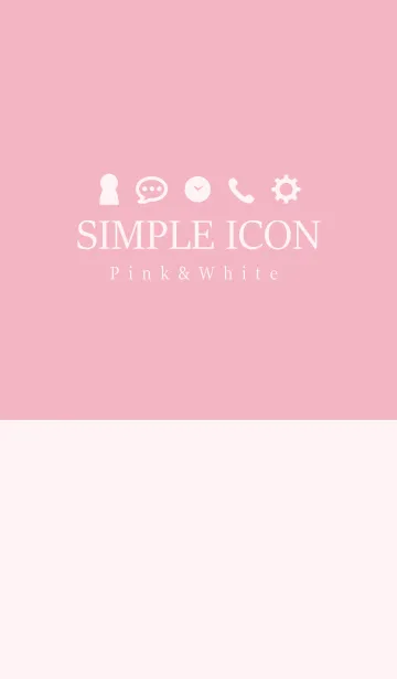 [LINE着せ替え] SIMPLE ICON Pink＆Whiteの画像1