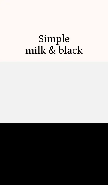 [LINE着せ替え] Simple milk ＆ black.の画像1