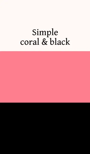 [LINE着せ替え] Simple coral ＆ black.の画像1