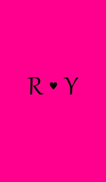 [LINE着せ替え] Initial "R ＆ Y" Vivid pink ＆ black.の画像1