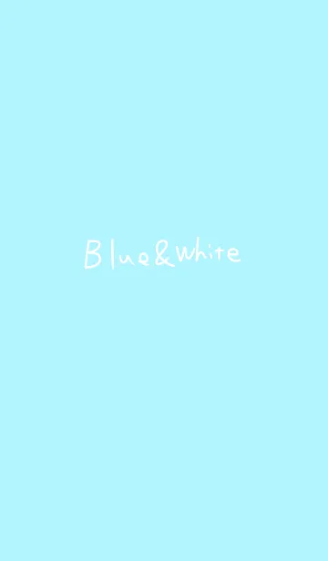 [LINE着せ替え] SimpleBlue＆Whiteの画像1