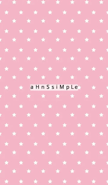 [LINE着せ替え] ahns simple_096_pink starの画像1