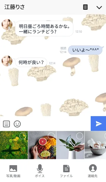 [LINE着せ替え] きのこの盛りあわせの画像4