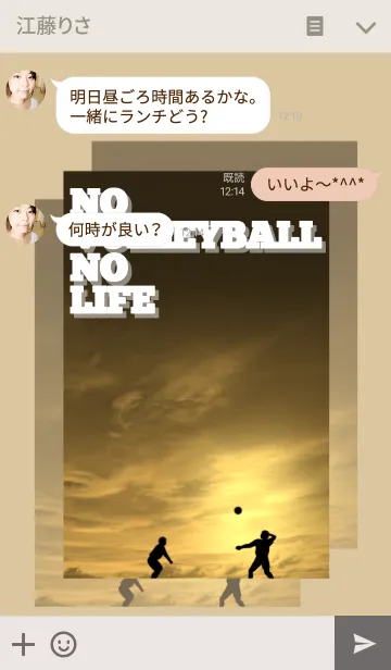 [LINE着せ替え] No Volleyball No Lifeの画像3