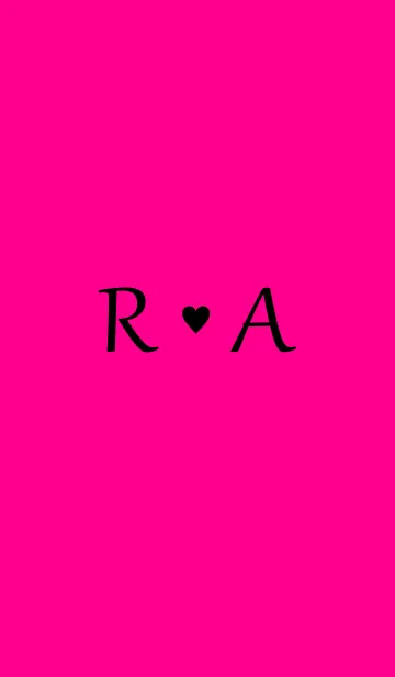 [LINE着せ替え] Initial "R ＆ A" Vivid pink ＆ black.の画像1