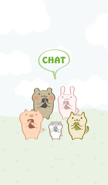 [LINE着せ替え] かわいい動物の大規模なコレクションの画像1