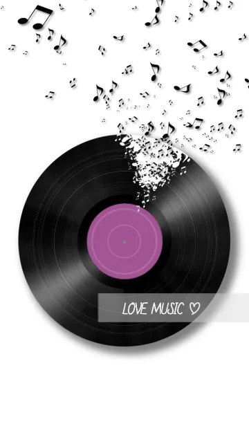 [LINE着せ替え] LOVE MUSIC♪ Analog Record Pink Colorの画像1