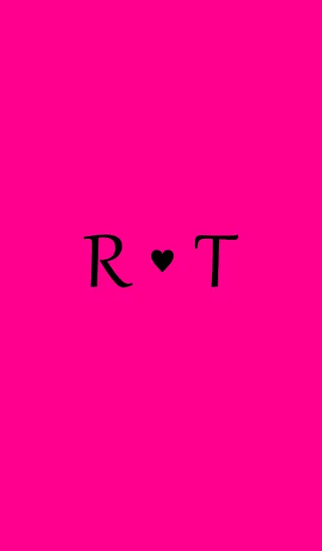 [LINE着せ替え] Initial "R ＆ T" Vivid pink ＆ black.の画像1