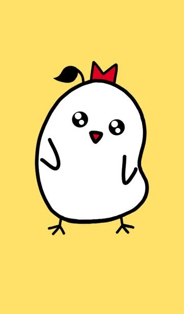 [LINE着せ替え] かわいいひよこ 白テーマの画像1