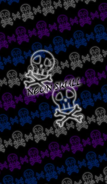 [LINE着せ替え] SKULL -Neon style-の画像1