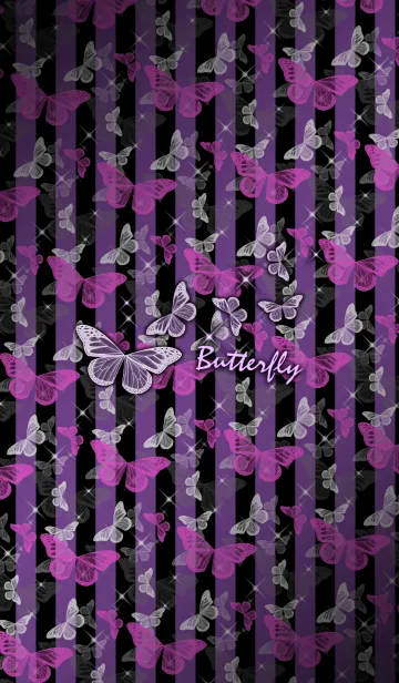 [LINE着せ替え] Butterfly -Purple-の画像1