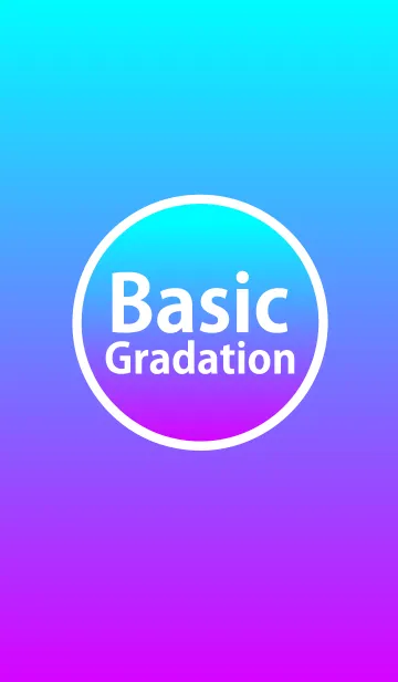 [LINE着せ替え] Basic Gradation Cyan Purpleの画像1