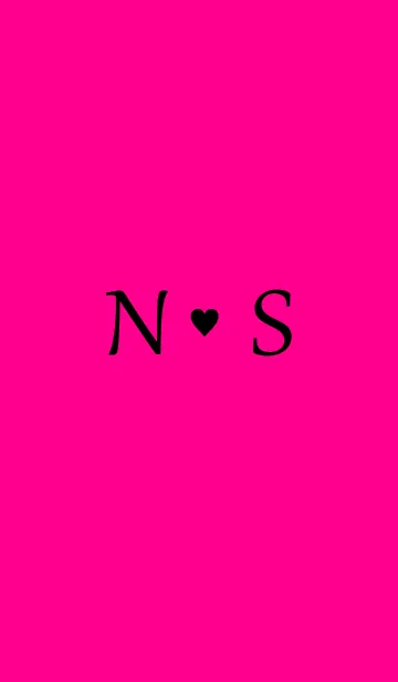 [LINE着せ替え] Initial "N ＆ S" Vivid pink ＆ black.の画像1