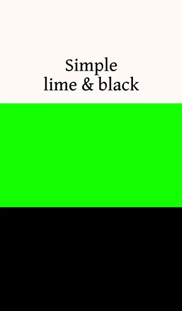 [LINE着せ替え] Simple lime ＆ black.の画像1