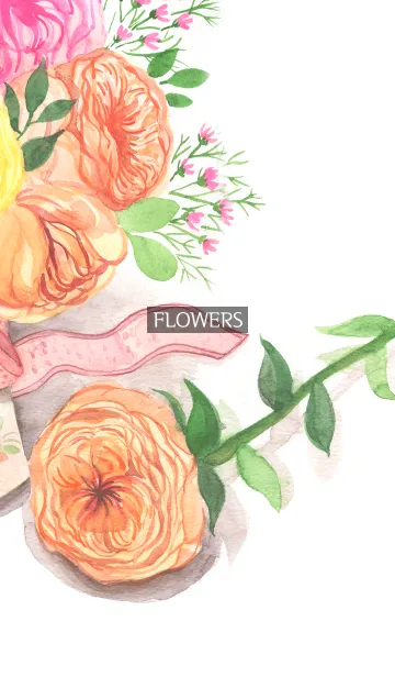 [LINE着せ替え] water color flowers_196の画像1